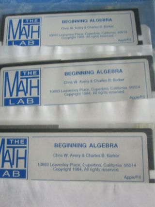 The MATH Lab Apple II Vintage 5.  25 Disks 6 disks 2