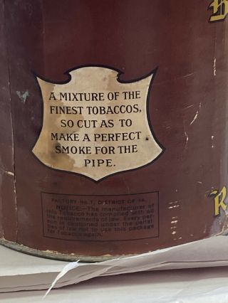 Vintage Blue Boar Rough Cut Tobacco tin paper label 2