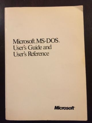 Microsoft Ms - Dos Version 3.  3 User 