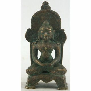 A Jain Bronze Statue Of Mahavira Y3715