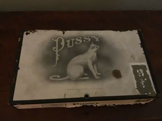 C VERY RARE Antique Pussy Cigar Box 5 Cent 3