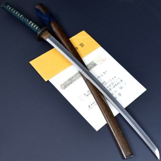 Authentic Nihonto Japanese Long Sword Katana Sukesada 祐定 W/nbthk Kicho Paper Nr