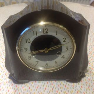 Vintage Smith Enfield Bakelite Mantel Clock In Good Order