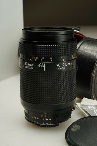 Vintage Nikon Nikkor Af 70 - 210mm F/4 - 5.  6 Zoom Lens With Cl - 35a Case