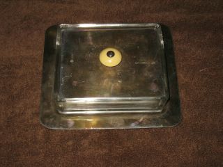 Vintage Antique Walker & Hall Sheffield Silver Plate Platter & Glass Bowl Tray