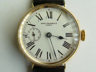 Antique 18k Solid Gold Men’s Patek Philippe Watch 15 Jewel Movement