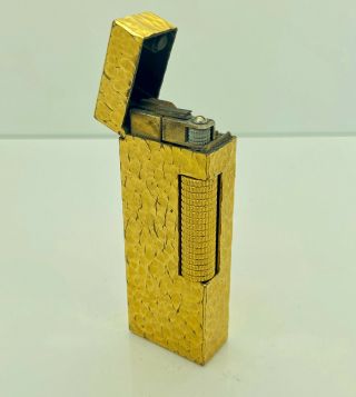 Vintage Dunhill Lighter Gold Plated Slim Re24163 Rollagas