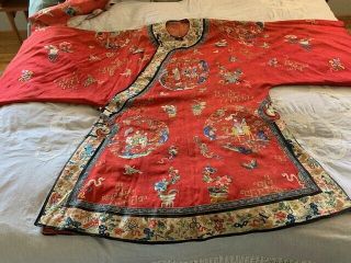 Reserved For Khan Antiques Chinese Wedding Robe With 2 Skirts