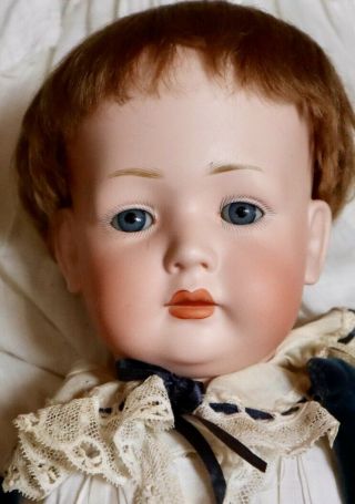 Antique 21 " German Bisque Rare 2072 Bruno Schmidt Closed Mouth Toddler Doll