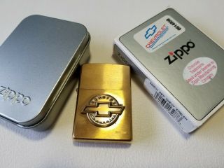 Zippo Lighter 1998 Chevrolet Chevy Emblem Brass Tm Gm.  Inscribed