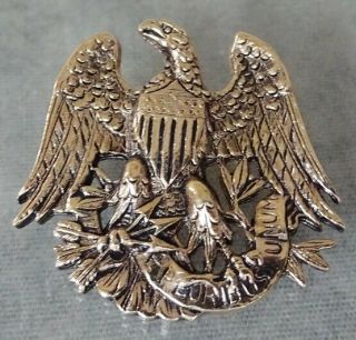 Vintage Gold tone Patriotic American Bald Eagle Brooch Pin by Sarah Coventry 2