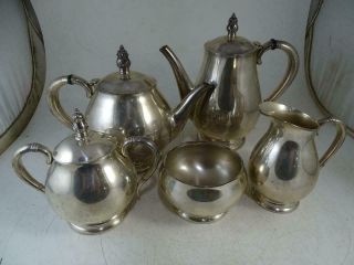 Vintage Royal Danish International Sterling Silver Teapot Tea Service Set 2,  447g