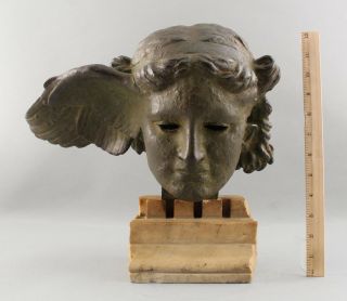 Lg Antique Victorian Grand - Tour Hypnos Roman Bronze Sculpture Greek God Of Sleep