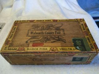 Vintage Cigar Box From The Walworth County Fair - Club House