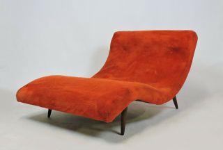 Adrian Pearsall Mid Century Modern Wave Chaise Lounge Chair Sofa Model 108 - C