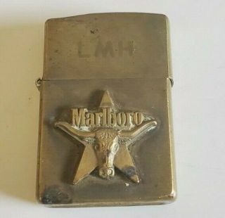 Vintage Brass Marlboro Zippo Lighter