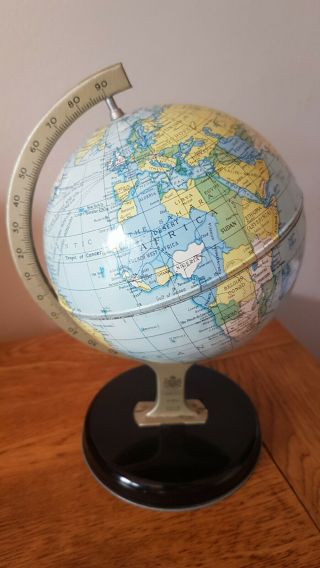 Vintage 1950,  S Chad Valley M200,  Tin Plate Terrestrial Revolving Globe