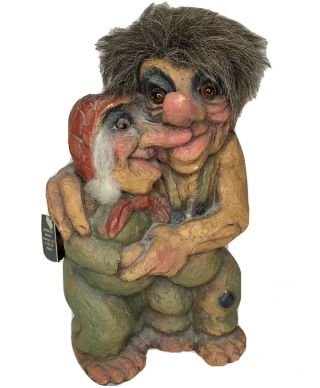 Vintage Nyform Norway 9 1/2 " Tall Troll Couple - Great Anniversary Gift