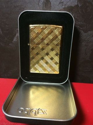 Vintage 1999 Solid Brass Zippo Lighter Engraved Seal Gold Tone
