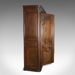 Antique Continental Armoire,  French,  Oak,  Wardrobe,  Mid - 19th Century,  Circa 1850 3