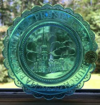 Harrisburg Pa Market Square Church Vtg Pairpoint Cup Plate Kitchen Window Decor