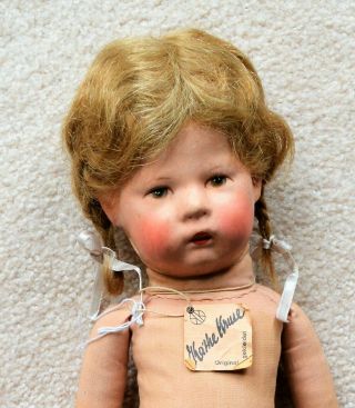 Antique Rare Kathe Kruse Doll 1h,  Very Sweet Cloth Head,