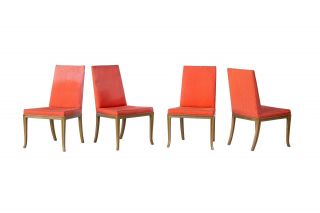 Set 4 Dining Chairs T.  H.  Robsjohn - Gibbings Baker Furniture Midcentury Widdicomb