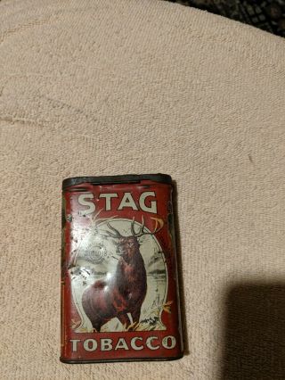 Vintage Stag Vertical Pocket Tobacco Tin