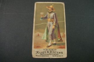 Cigarette Tobacco Card Allen & Ginter Natives In Costume Siam 1886 N16