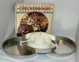 Vintage Bake King The Classic Checkerboard Cake Pan Set 9 "