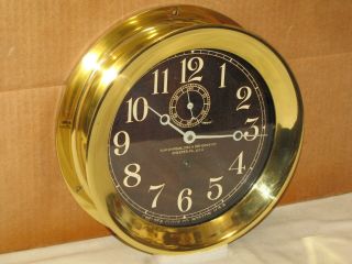 Chelsea Vintage Pilot House Clock 8 1/2 " Dial Ww - 2 1941 Hinged Bezel Restored