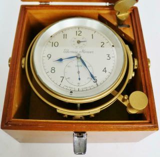 Rare Vintage Thomas Mercer 2 Day English Single Fusee Boxed Marine Chronometer