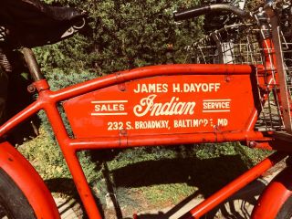 Antique Schwinn Truck Bicycle Indian Motorcycle Dealer One - Of - A - Kind Indian