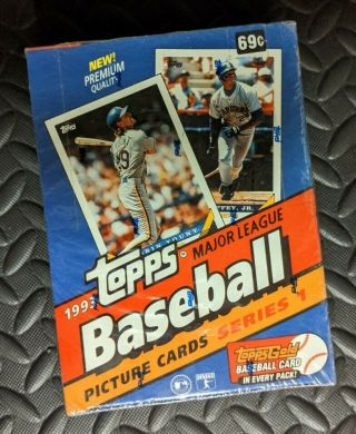 1993 Topps Baseball Series 1 Box (36 Packs) Find Derek Jeter Gold