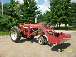 Farmall 460 Gas Antique Tractor Loader Fast Hitch deere alis oliver b 3