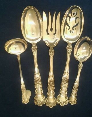 GORHAM BUTTERCUP STERLING FLATWARE SET FOR 8 WITH SERVERS IN THIS SET 2
