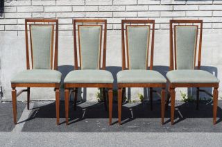 Set Of 4 Modern 1950 Dining Room Chairs Newly Upholstered & Restored
