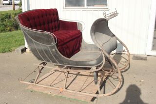 Horse Drawn Sleigh Wagon Carriage Buggy Antique Cart