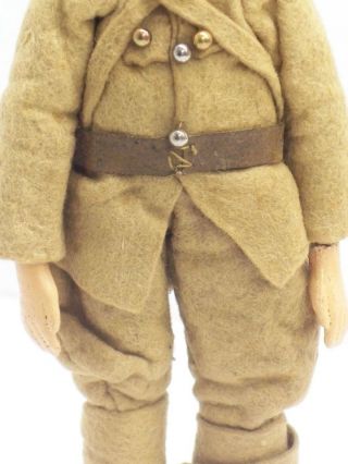 Vintage Antique Bucherer Saba Metal Full Jointed Aviator Doll With Clothes 3