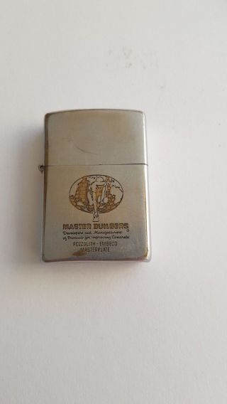 Zippo Lighters Vintage Rare 1972 Master Builders Limited Edition