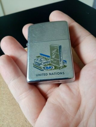 Zippo United Nations Vintage Insert Dated Vi