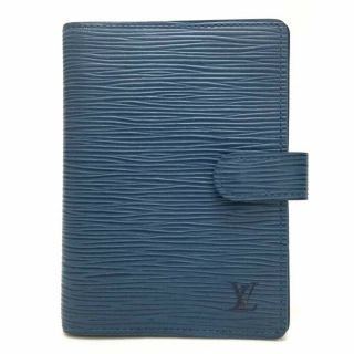 Authentic Louis Vuitton Epi Agenda Pm Blue Leather Notebook Cover /808