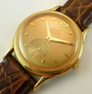 Rare Vintage 18k Gold Omega Automatic Chronometer Wristwatch,  Caliber 343