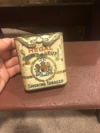 Regal Flip Top Cube Cut Tobacco Tin - Canadian