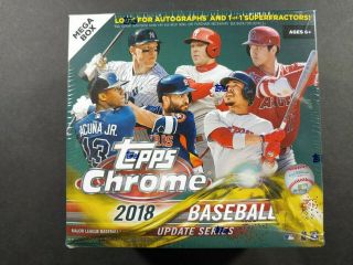 2018 Topps Chrome Update Baseball Mega Box Acuna Soto Gleyber Ohtani Rc