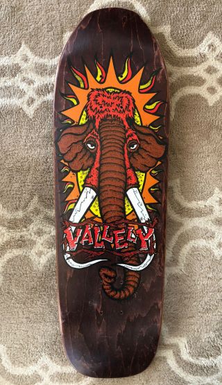 1990 Deal Mike Vallely Mammoth Vintage Skateboard Deck Elephant