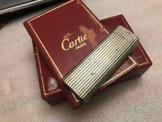 Cartier Silver Butane Lighter,  Parts France.