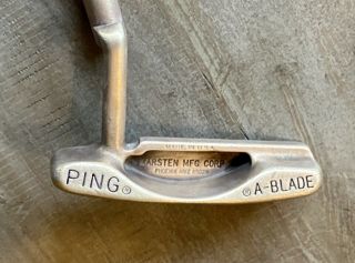Ping A - Blade Manganese Bronze Putter 35.  5 " Ping Grip Vintage Cool