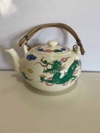 Vintage Dragon Ware Teapot Tea Pot Nippon?? Hand Painted In Japan