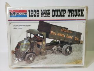 Vintage Monogram 1926 Mack Bulldog Dump Truck Plastic Model Kit 2400